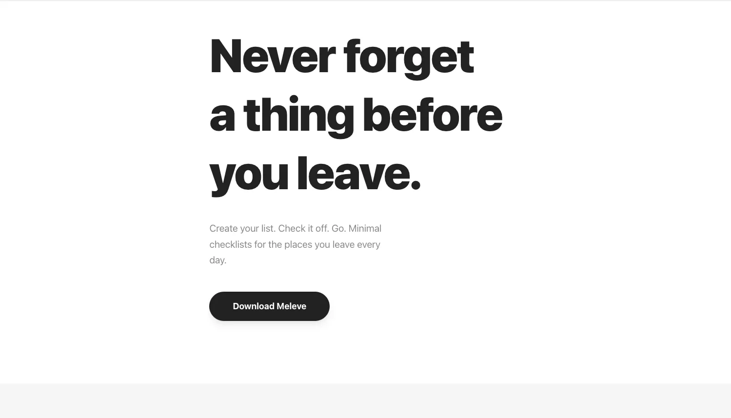 Meleve: Before I Leave List thumbnail